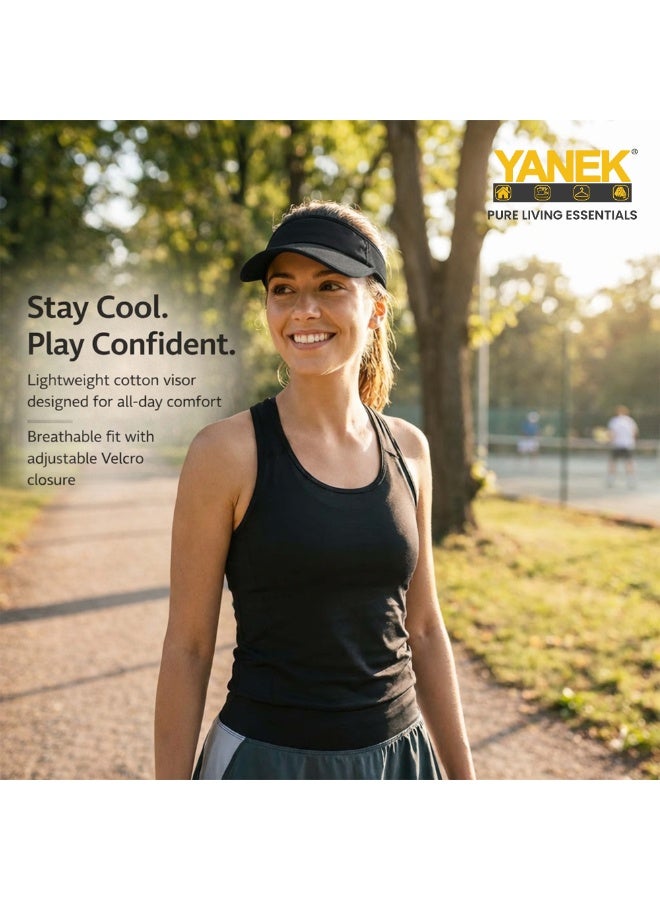 YANEK Visor Hat – Adjustable Sun Visor Cap for Women, Lightweight Outdoor Sports Hat for Running, Golf, Tennis, Beach & Daily Wear - Image 5