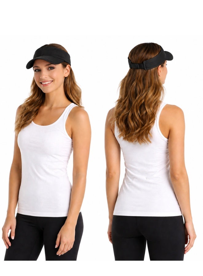 YANEK Visor Hat – Adjustable Sun Visor Cap for Women, Lightweight Outdoor Sports Hat for Running, Golf, Tennis, Beach & Daily Wear - Image 1