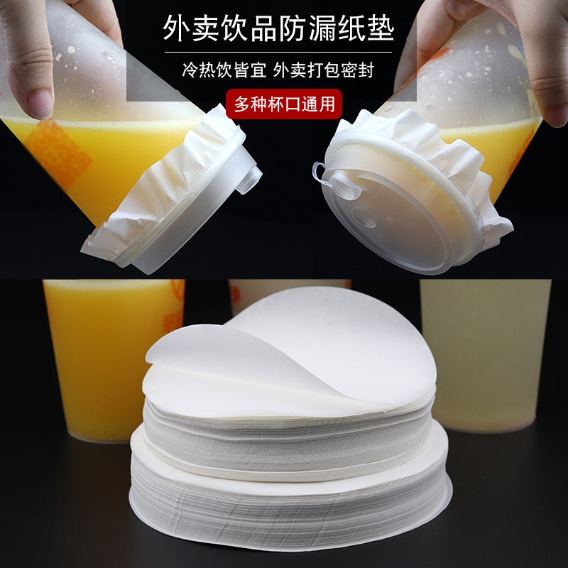Milk Tea Packaging Sealing Film Leak-Proof Paper Disposable Coffee Spill-Proof Paper Drink Gasket Cup Sealing Film Takeaway Sealing Paper - Image 2