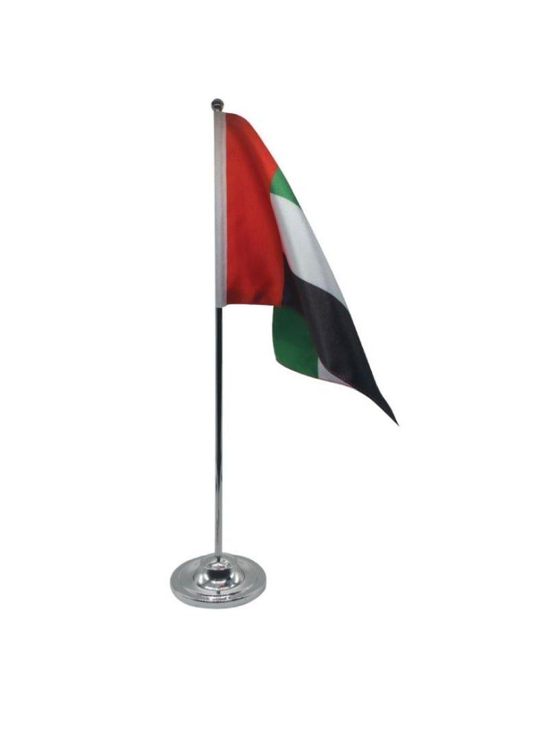 Yuwell UAE National Flag With Metal Stand For Office Desk And National Day Celebration  - Image 2