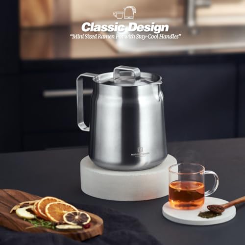 WAGENSTEIGER Stainless Steel Classic Tea Kettle 2.1 Quarts / 2 Liters, Multi-purpose Cooking Pot, Mini Milk Pan, Butter Warmer, On-the-go Saucepan, Ramen Pot, Stovetop Metal Tea/Coffee Pot (606) - Image 5
