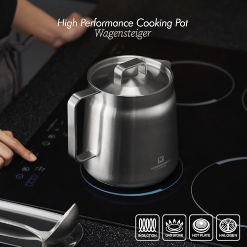 WAGENSTEIGER Stainless Steel Classic Tea Kettle 2.1 Quarts / 2 Liters, Multi-purpose Cooking Pot, Mini Milk Pan, Butter Warmer, On-the-go Saucepan, Ramen Pot, Stovetop Metal Tea/Coffee Pot (606) - Image 4