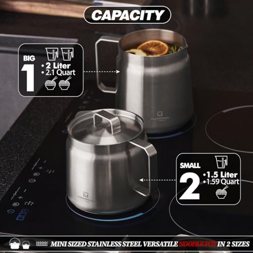 WAGENSTEIGER Stainless Steel Classic Tea Kettle 2.1 Quarts / 2 Liters, Multi-purpose Cooking Pot, Mini Milk Pan, Butter Warmer, On-the-go Saucepan, Ramen Pot, Stovetop Metal Tea/Coffee Pot (606) - Image 3