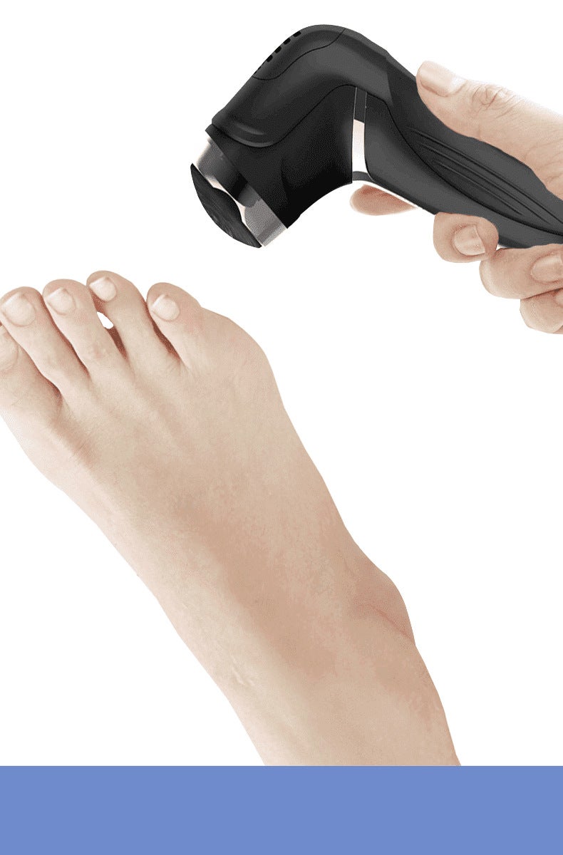 مزيل مسامير القدم الكهربائي القابل للشحن، 3 رؤوس طحن محمولة مقاومة للماء، أدوات مانيكير احترافية للجلد الجاف المتصلب - أسود 1200 مللي أمبير - Image 5