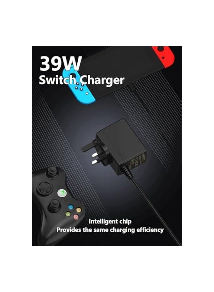 PROMASS Fast Charger for Nintendo Switch, 15V Power Supply AC Power Adapter for Switch/Switch OLED/Switch Lite/Switch Dock Station/Switch Pro Controller with (USB-C) Type C Cable Plug, Support TV Mode C0060 - Image 2