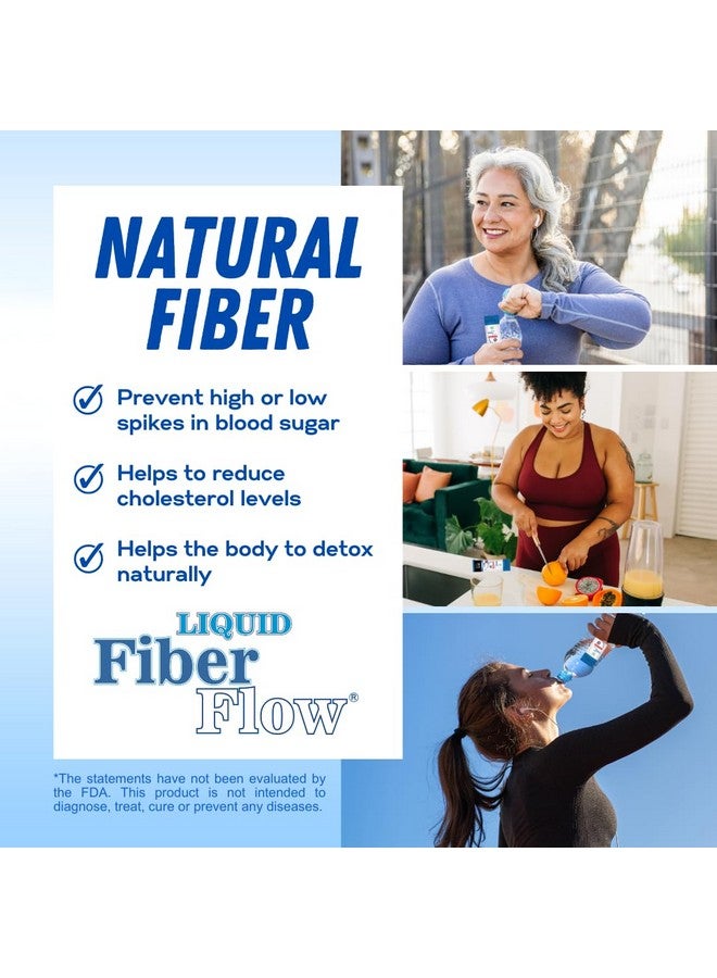Nutritional Designs Liquid Fiber Flow Sugar-Free Prebiotic Inulin Fiber Supplement, All Natural Bowel Regularity Drink for Healthy Intestinal Balance (Liquid), 25 Packets - Image 4