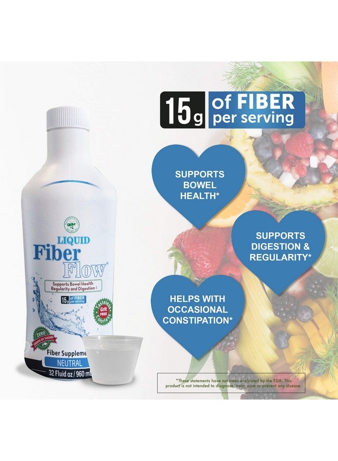 Nutritional Designs Liquid Fiber Flow Sugar-Free Prebiotic Inulin Fiber Supplement, All Natural Bowel Regularity Drink for Healthy Intestinal Balance (Liquid), 25 Packets - Image 5