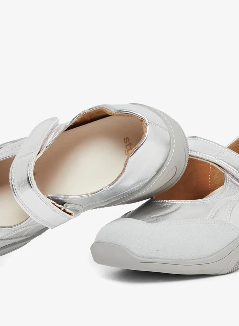 Styli Active Women Silver Square Toe Shoes