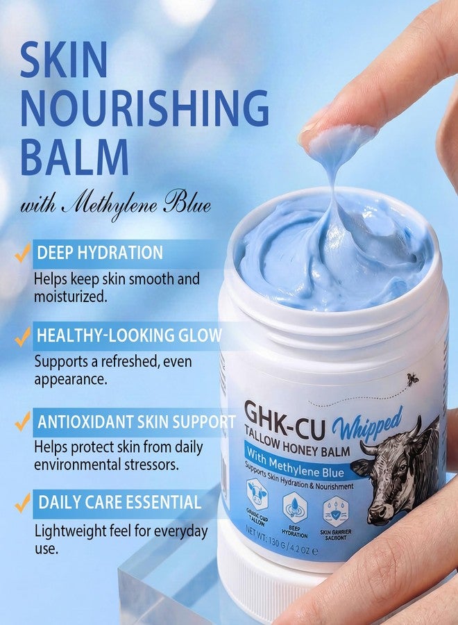 laraspi GHK-Cu Peptide Cream for Skin 4oz, Blue Beef Tallow Moisturizer with Copper Peptides, Deep Hydration for Dry Skin - Image 2