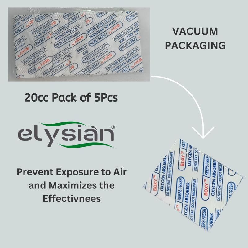 Elysian ماص الأكسجين لتمديد فترة صلاحية الطعام | الحفاظ على نضارة الطعام على المدى الطويل 100cc (10 عبوات) - Image 4