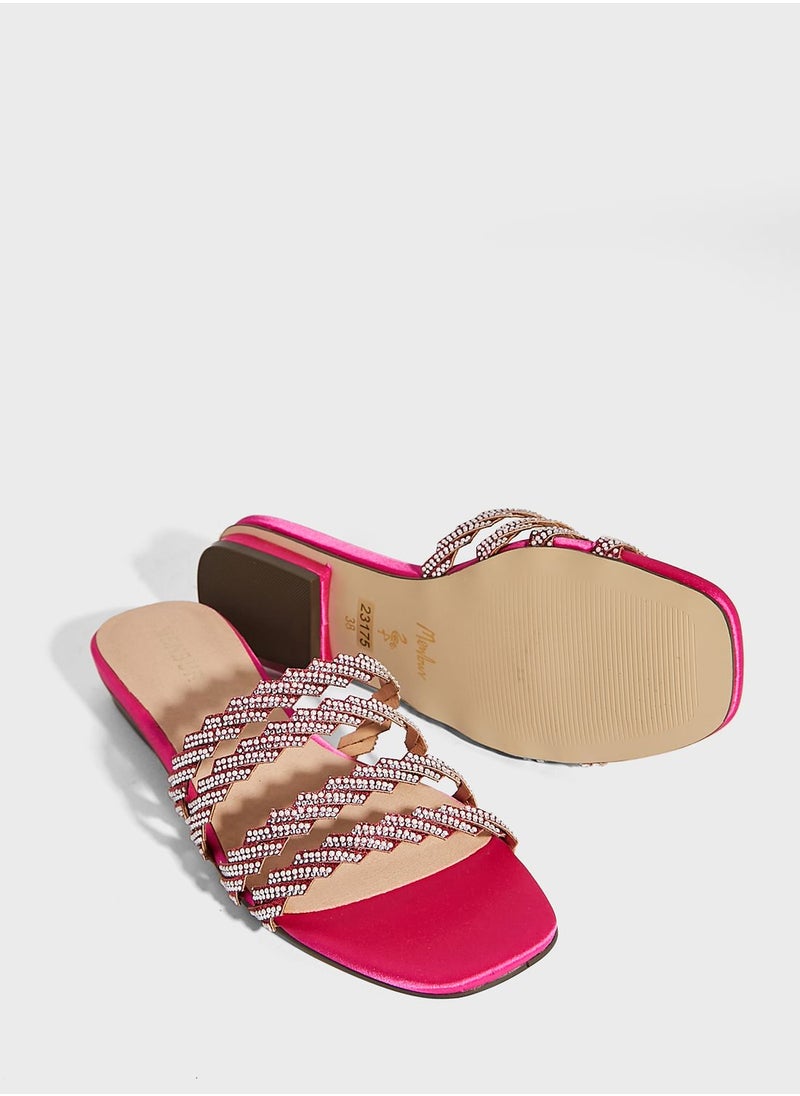 MENBUR Multi Straps Low Heel Flat Sandals  - Image 3