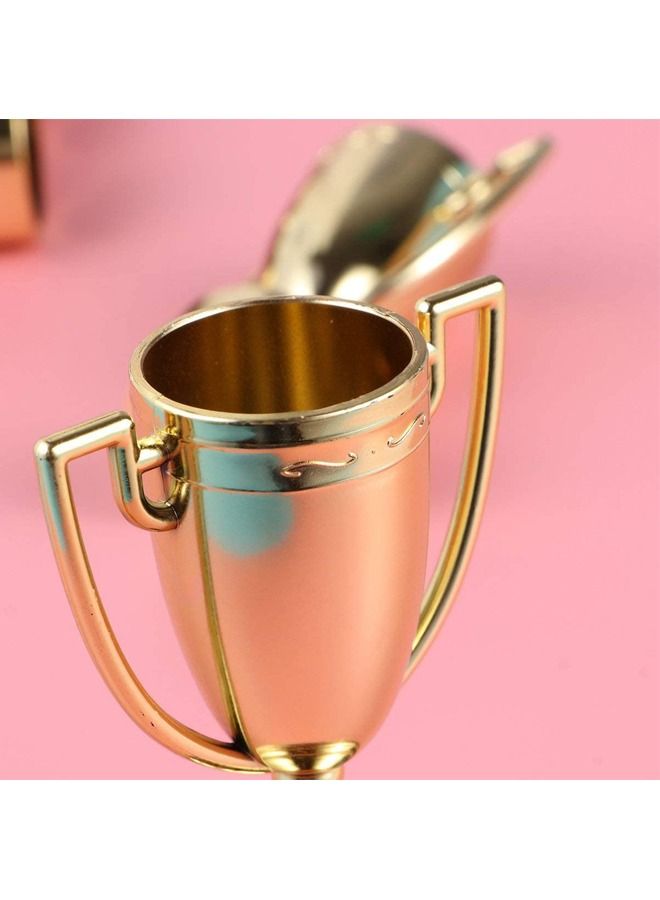 Captaintech Cup Trophy Plastic Trophies for Children Competitions Awards Parties Party Favors Props Rewards Prizes Games School Boys and Girls 12 pcs Gold - Image 5