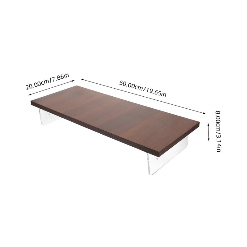 Clear Acrylic Monitor Riser Stand Ergonomic Laptop Screen Elevator Desk Organizer - Image 3