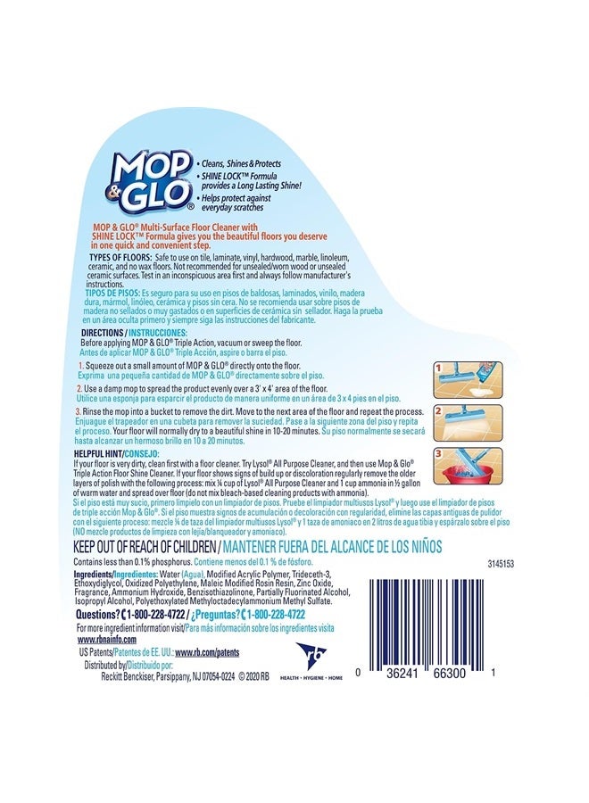 Mop & Glo Professional Multi-Surface Floor Cleaner, Fresh Citrus Scent, 64 Oz - Image 4