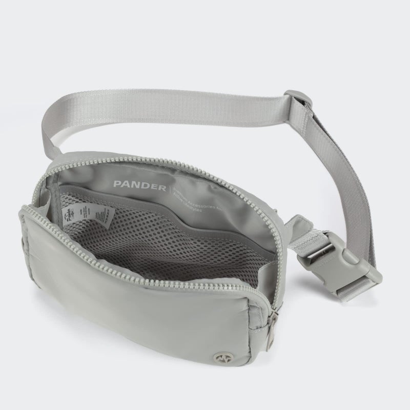 Pander Belt Bag Large 2L, Nylon Fanny Pack Purse for Women and Men with Adjustable Strap, Seal Grey - Image 5