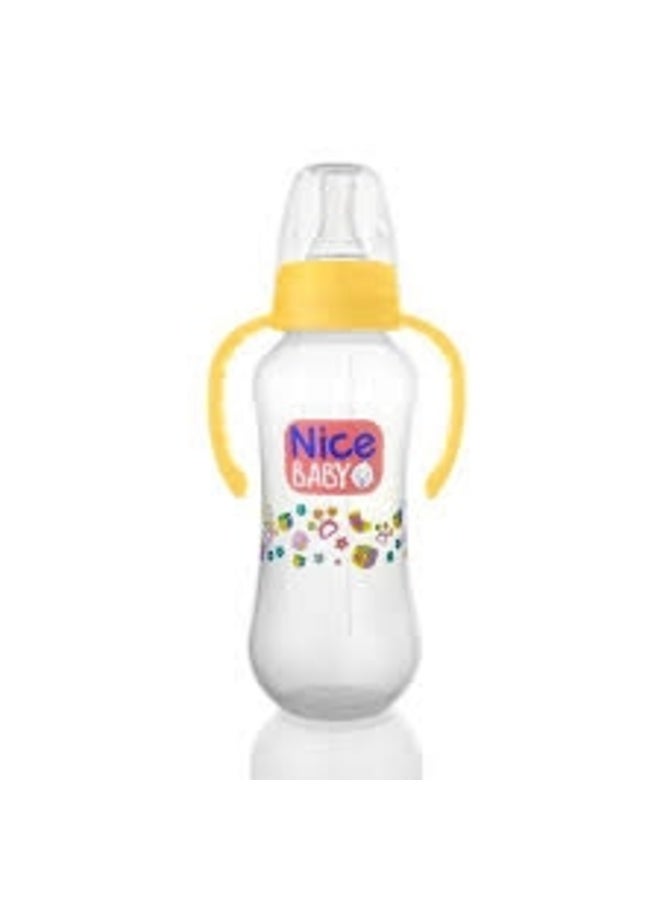 Nice Baby Baby Feeding Bottle with Handle – Yellow, 280ml - Image 1