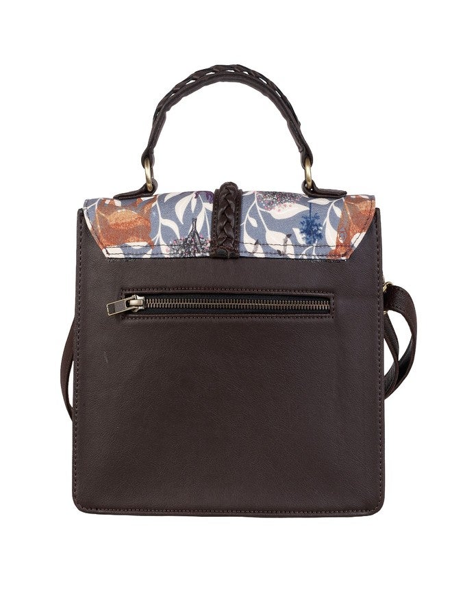 Fatfatiya Women’s Wildlife Print Satchel Bag, Vegan Leather Structured Handbag with Detachable Sling Strap, Office College Travel Crossbody Purse - Image 2