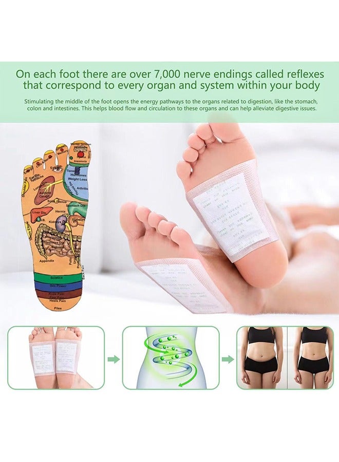 SOL LORA Foot Pads Naturally Absorbstoxins & Impurities 100% Natural-Wormwood Foot Pads, Cleansing Detox, Relieve Stress, Relaxation and Remove Impurities, Improve Sleep, Remove Dampness 10Piece - Image 4