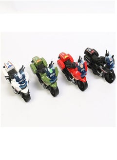 die cast Police Motorcycle,Pull Back Motorcycle Toy, 1:12 Motorcycle Model for Kids,Pull Back Motorcycle - Emergency Vehicle Design Toys (White)  - Image 3