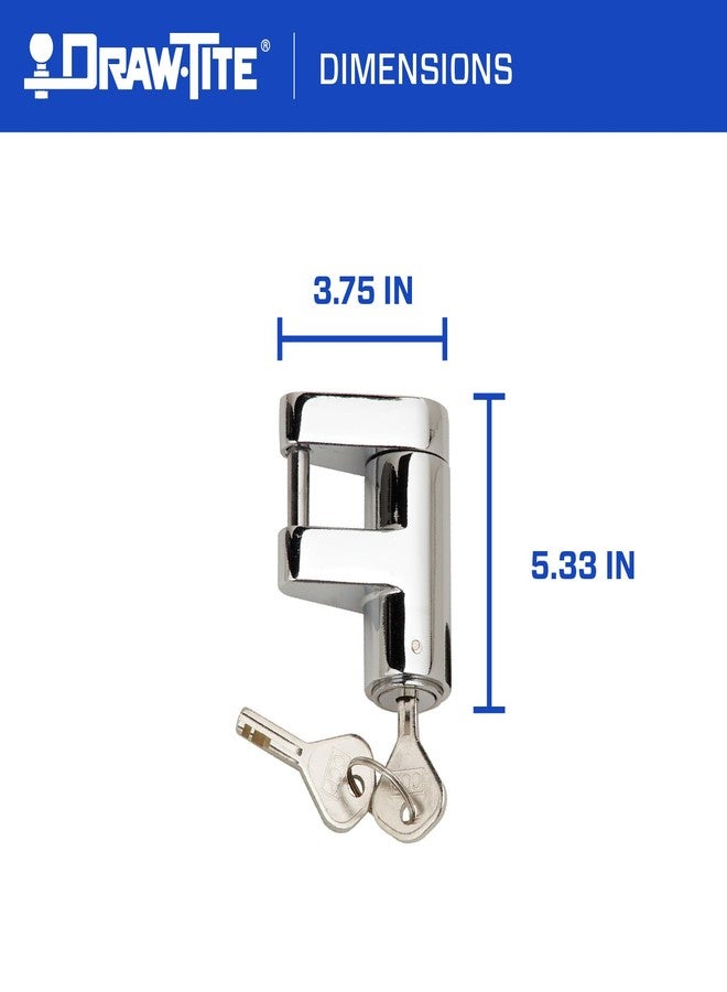 BULLDOG Fulton Draw-Tite 580403 Chrome Universal Chrome Trailer Coupler Lock, Universal - Image 2