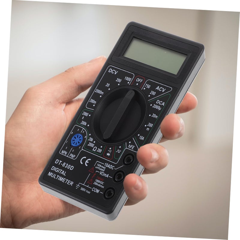 830D Digital Multimeter Voltage Current Resistance Tester with LCD Display Overload Protection - Image 4