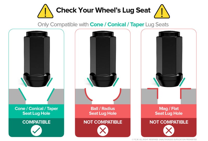 StanceMagic ستانس ماجيك - مجموعة من 20 صمولة لوج سوداء - خيوط مترية 14x1.5 - مقعد مغلق مدبب مخروطية الشكل - طول 1.8 بوصة - تستخدم مفتاح سداسي 19 مم أو 3/4 بوصة لمسمار العجلة M14x1.5 - Image 4