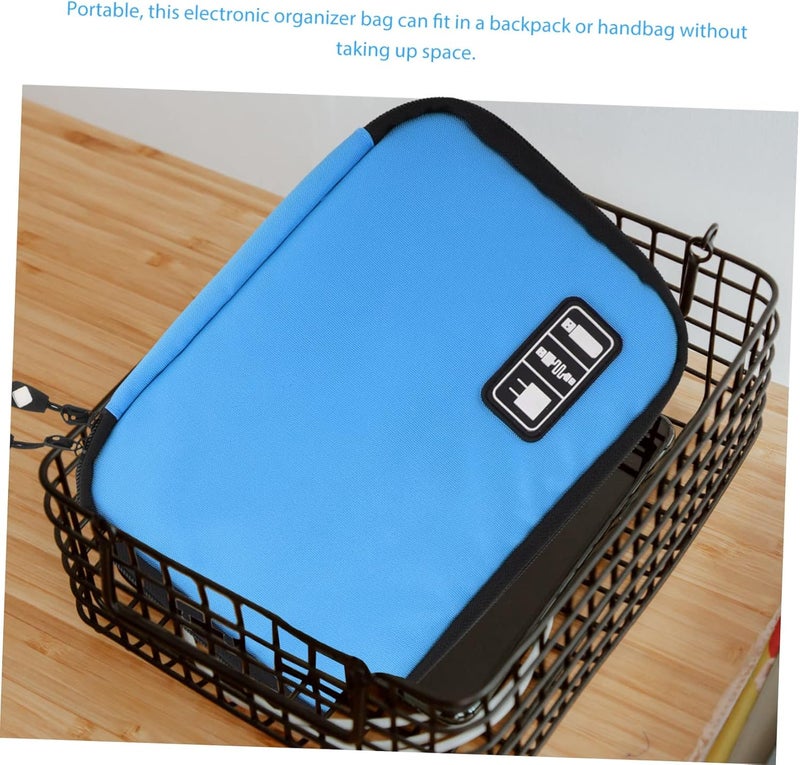 Uonlytech 3Pcs Digital Accessories Organizer Bag Portable Travel Case for Cables Chargers Earphones USB Drives Compact Multi Purpose Storage - Image 2