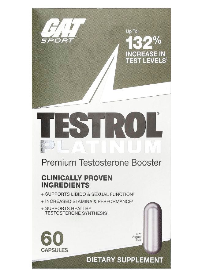 GAT Testrol® Platinum Premium Testosterone Booster 60 Capsules