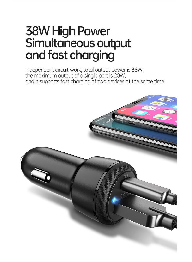 Mcdodo CC-5970 38W PD+QC Car Charger Dual Port - Image 3