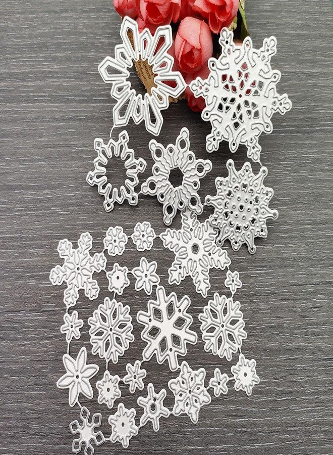 Kashoer Christmas Snowflake Metal Die Cuts,Merry Christmas Snow Flower Cutting Dies Stencils for DIY Scrapbooking Album Decorative Embossing Paper Dies for Card Making - Image 3