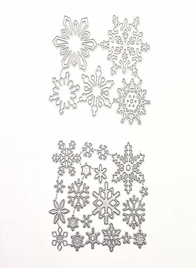 Kashoer Christmas Snowflake Metal Die Cuts,Merry Christmas Snow Flower Cutting Dies Stencils for DIY Scrapbooking Album Decorative Embossing Paper Dies for Card Making - Image 1