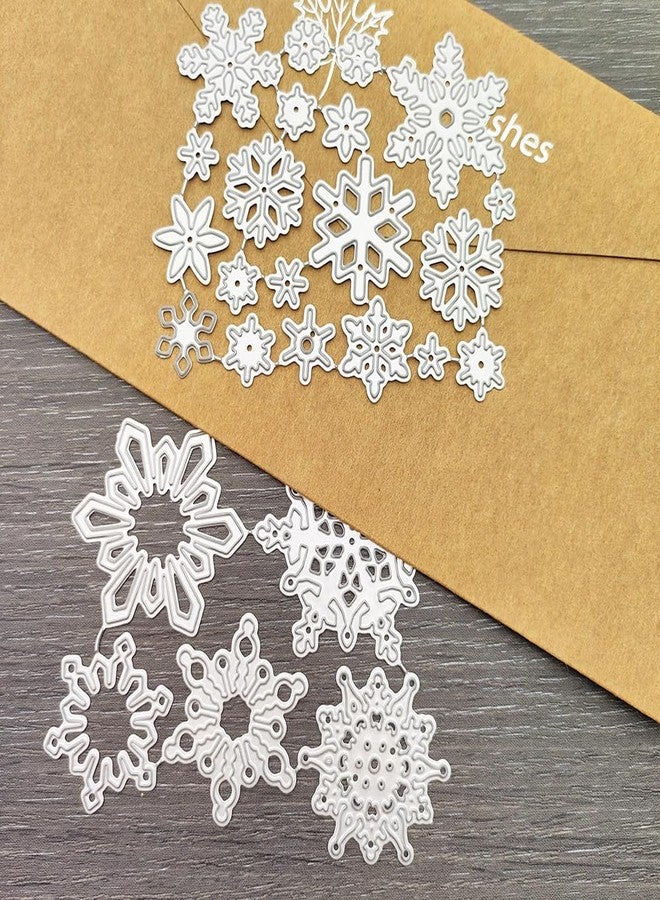 Kashoer Christmas Snowflake Metal Die Cuts,Merry Christmas Snow Flower Cutting Dies Stencils for DIY Scrapbooking Album Decorative Embossing Paper Dies for Card Making - Image 2