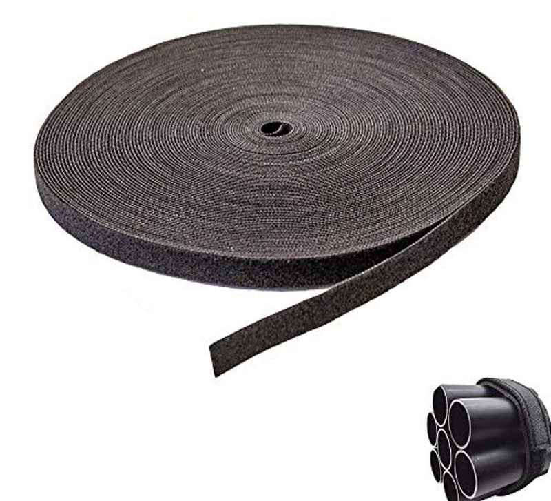 DIY Crafts 16mm Roll Hook Loop Reusable Cable Ties Wraps Straps Durable Functional Ties to Keep Your Places from Tangled Messes of Cords 16mm Pack of 5 Meter Black - Image 1