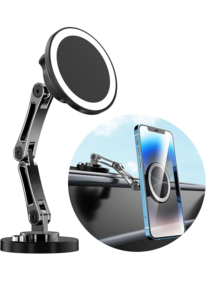 Green Tiger Fit for Mag-safe Car Mount, Long Adjustable Arm Magnetic Phone Holder, for Car 360° Rotation Magnetic Car Phone Holder, for iPhone Dashboard Cell Phone Mount, for iPhone 15 14 13 12 Pro Max All Phones - Image 1