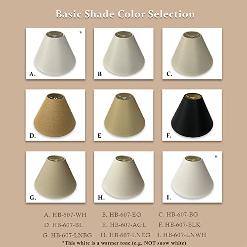 Royal Designs Inc Royal Designs, Inc. Coolie Empire Hardback Lamp Shade, HB-607-14LNWH, Linen White, 5 x 14 x 9.5 - Image 5