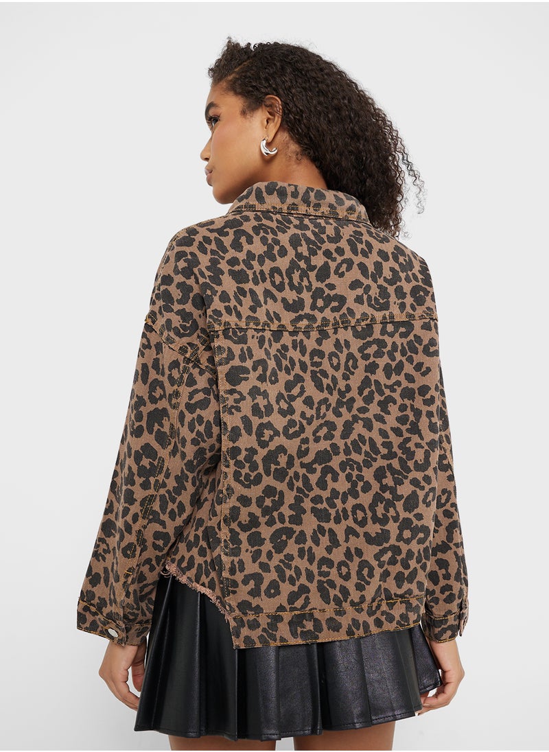 Ginger - Leopard Print Oversize Jacket - Image 1