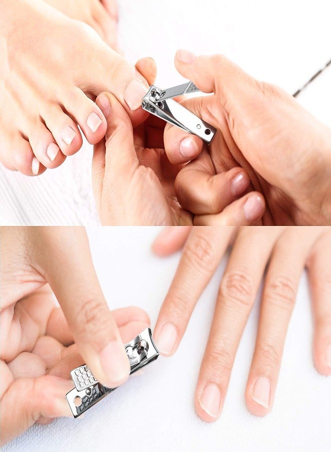 SYGA Nail Pack of 3 Clipper Set - Premium Silver Stainless Steel Deluxe Fingernail and Toenail Clipper Cutter - Image 2