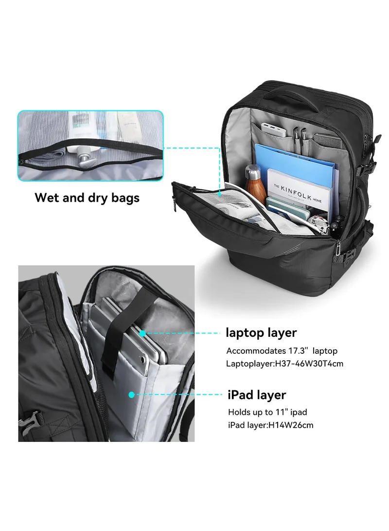 MARK RYDEN MARK RYDEN 9907 KR Expandable Stretchy Cabin Luggage for Weekend Trips ,17 Inch Laptop Backpack