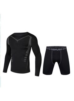 Generic Swimwear Men's Anti-embarrassment Shorts Swimming Trunks Equipment Sunscreen Full Body Hot Spring Swimwear Men's Suit Summer-Color:Elite Long Sleeves + Trousers -Size:2xl  - Image 1