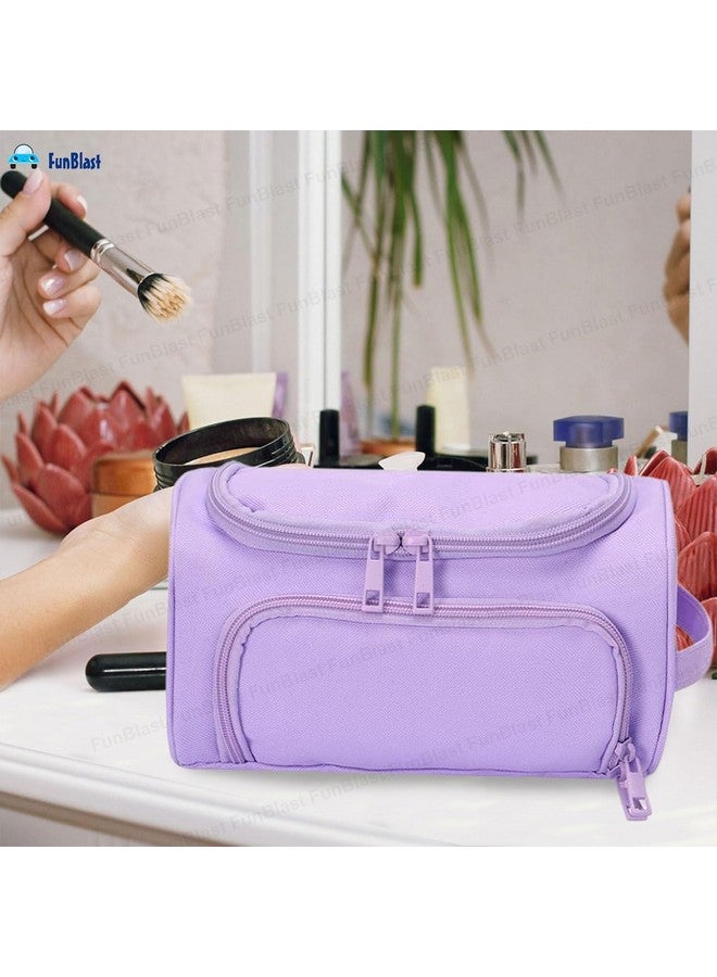 فنبلاست حافظة أقلام فن بلاست كبيرة السعة، حافظة أقلام محمولة متعددة الأغراض بسحاب، حقيبة أنيقة للفتيات، حافظة أقلام كاواي، حقائب لطيفة للفتيات، مجموعة منظم أدوات مكتبية (أرجواني) - Image 4