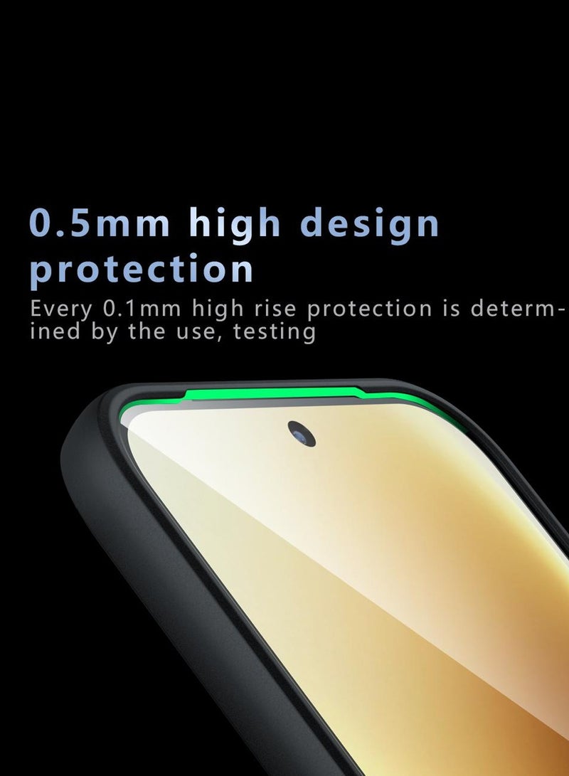 دبليو تيك غطاء حماية نحيف لهاتف vivo V70 5G 2026 مصنوع من السيليكون TPU الهجين الممتاز مع مصدات مدرعة مرتفعة (MCAPSA) - شفاف/أسود - Image 4