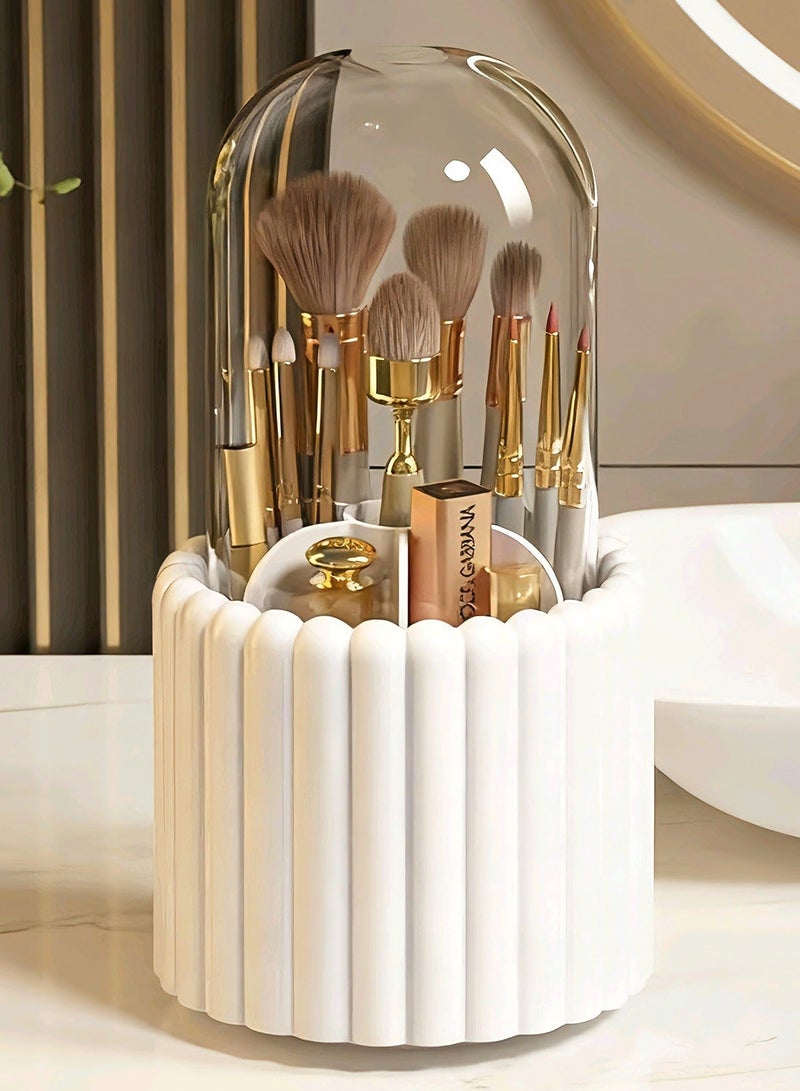 ماكياج فرشاة حامل، 360 دوران مستحضرات التجميل ماكياج فرشاة منظم مع غطاء مقاوم للغبار - Image 1