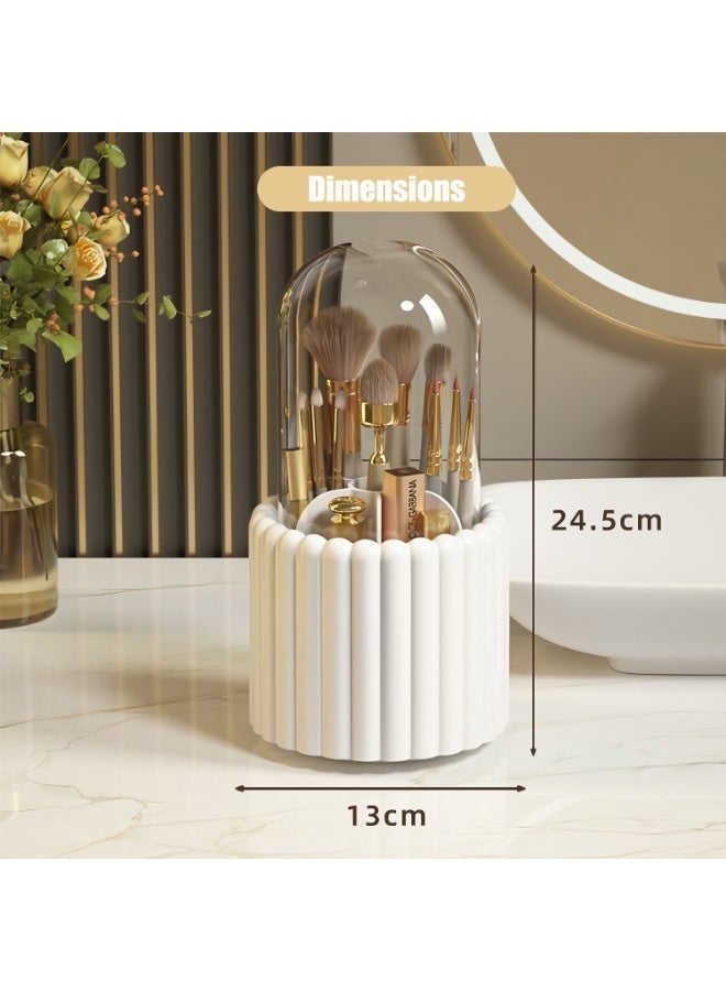 ماكياج فرشاة حامل، 360 دوران مستحضرات التجميل ماكياج فرشاة منظم مع غطاء مقاوم للغبار - Image 4