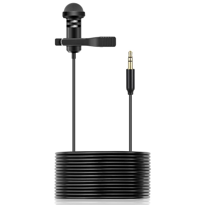 weishan Lavalier Mic Compatible with GoPro HERO11 Black, HERO10ï¼ŒHERO9 Action Cameras, Media Mod, Max - Lapel Microphone 3.5mm, 10ft - Image 1