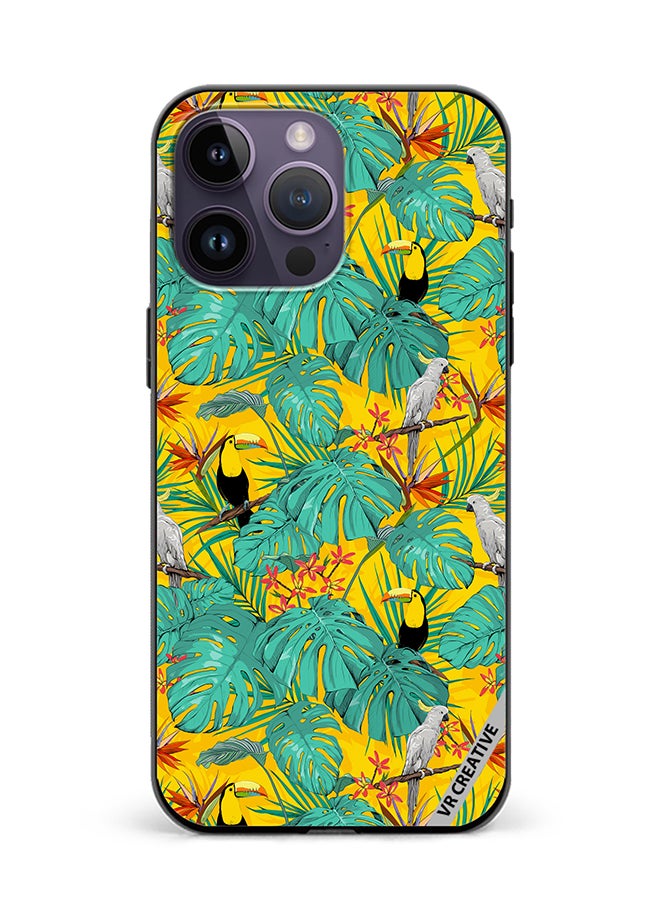 VR CREATIVE Protective Case Cover For Apple iPhone 15 Pro Jungle Bird Design Multicolour - Image 1