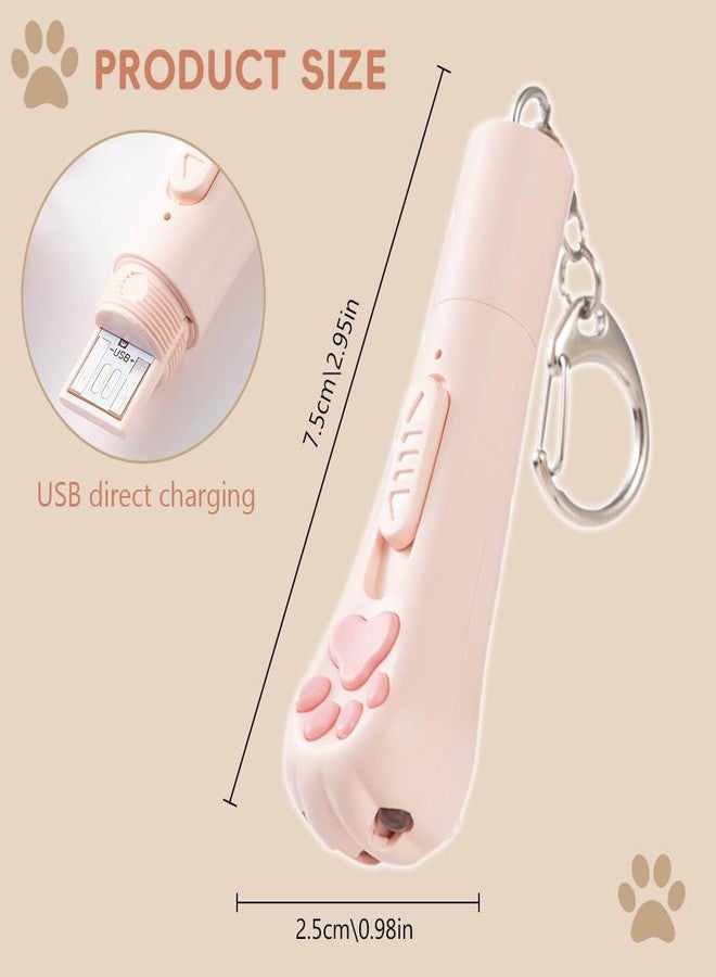 Qpets® Cat Laser Pointer - Interactive USB Rechargeable Red Laser Pen with 5 Switchable Patterns Cat Chasing Toy - Image 2