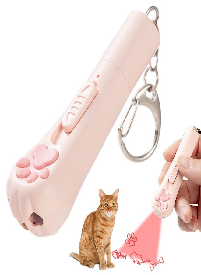 Qpets® Cat Laser Pointer - Interactive USB Rechargeable Red Laser Pen with 5 Switchable Patterns Cat Chasing Toy - Image 1