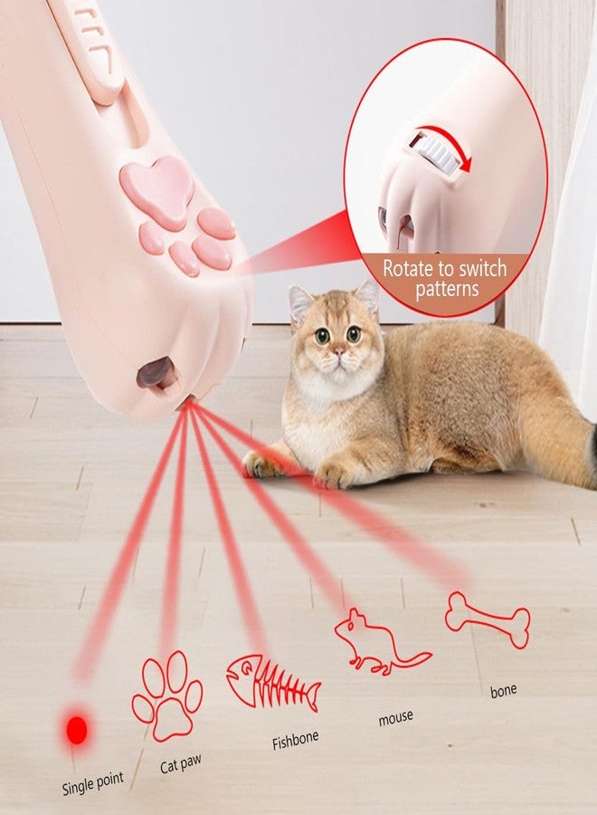 Qpets® Cat Laser Pointer - Interactive USB Rechargeable Red Laser Pen with 5 Switchable Patterns Cat Chasing Toy - Image 5