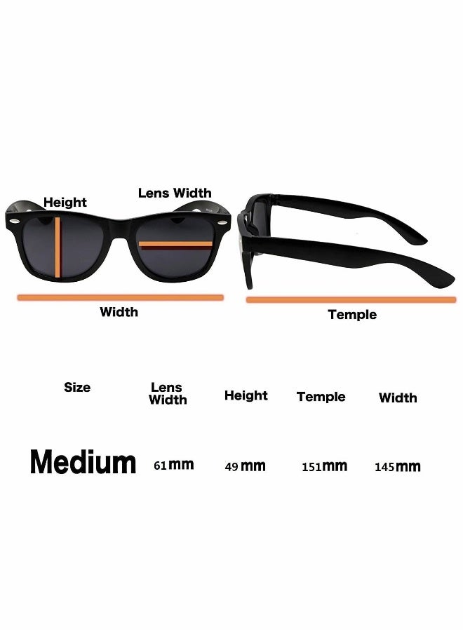 Generic Polarized Sunglasses for Men And Women, Retro Classic Original Frame Fashion Black Mirror Uv400 Protection，With Glasses Case  - Image 5