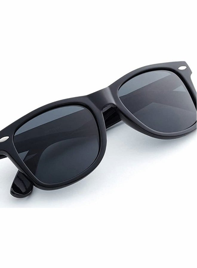Generic Polarized Sunglasses for Men And Women, Retro Classic Original Frame Fashion Black Mirror Uv400 Protection，With Glasses Case  - Image 2